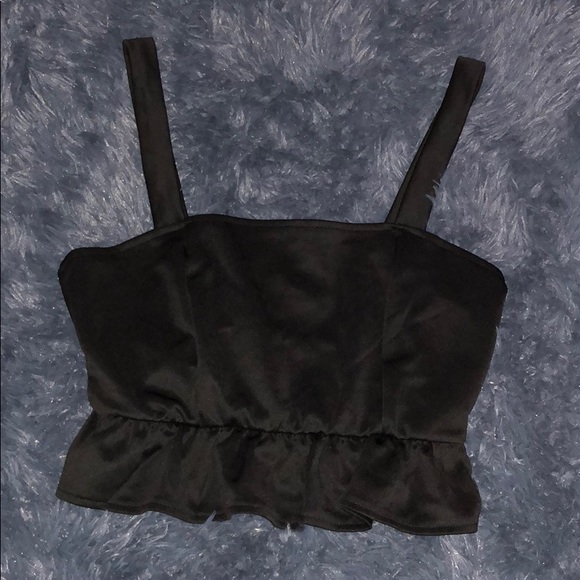 🆕Swell Top Black Cutesy Crop Peplum - Picture 3 of 6